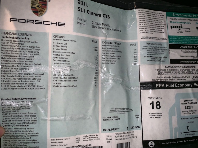 Used-2011-Porsche-911-Carrera-GTS-Manual-Trans