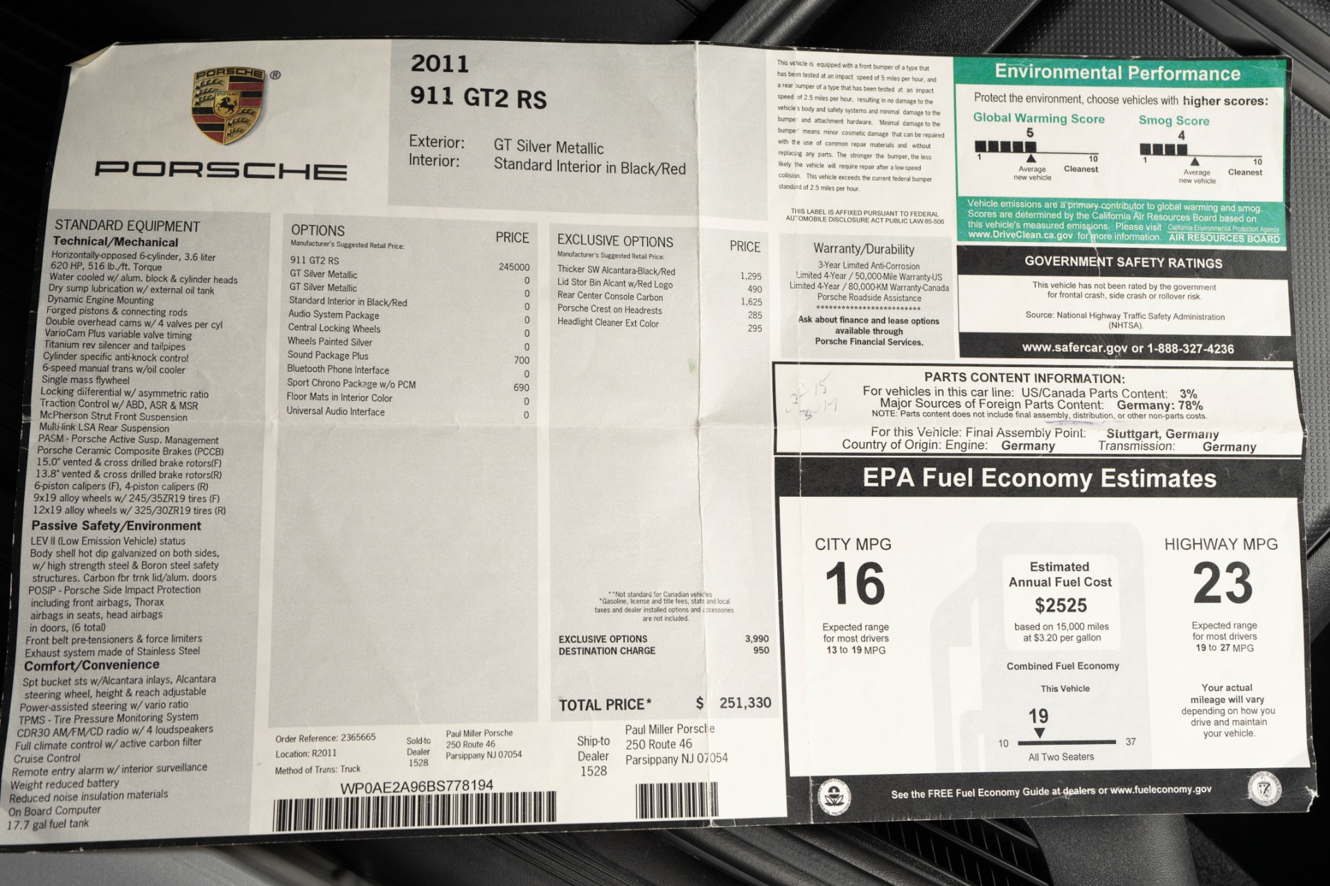 Used-2011-Porsche-911-GT2-RS