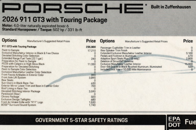 Used-2026-Porsche-911-GT3-Touring