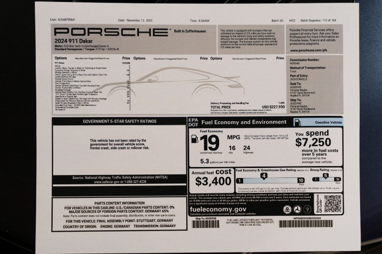 Used-2024-Porsche-911-Dakar