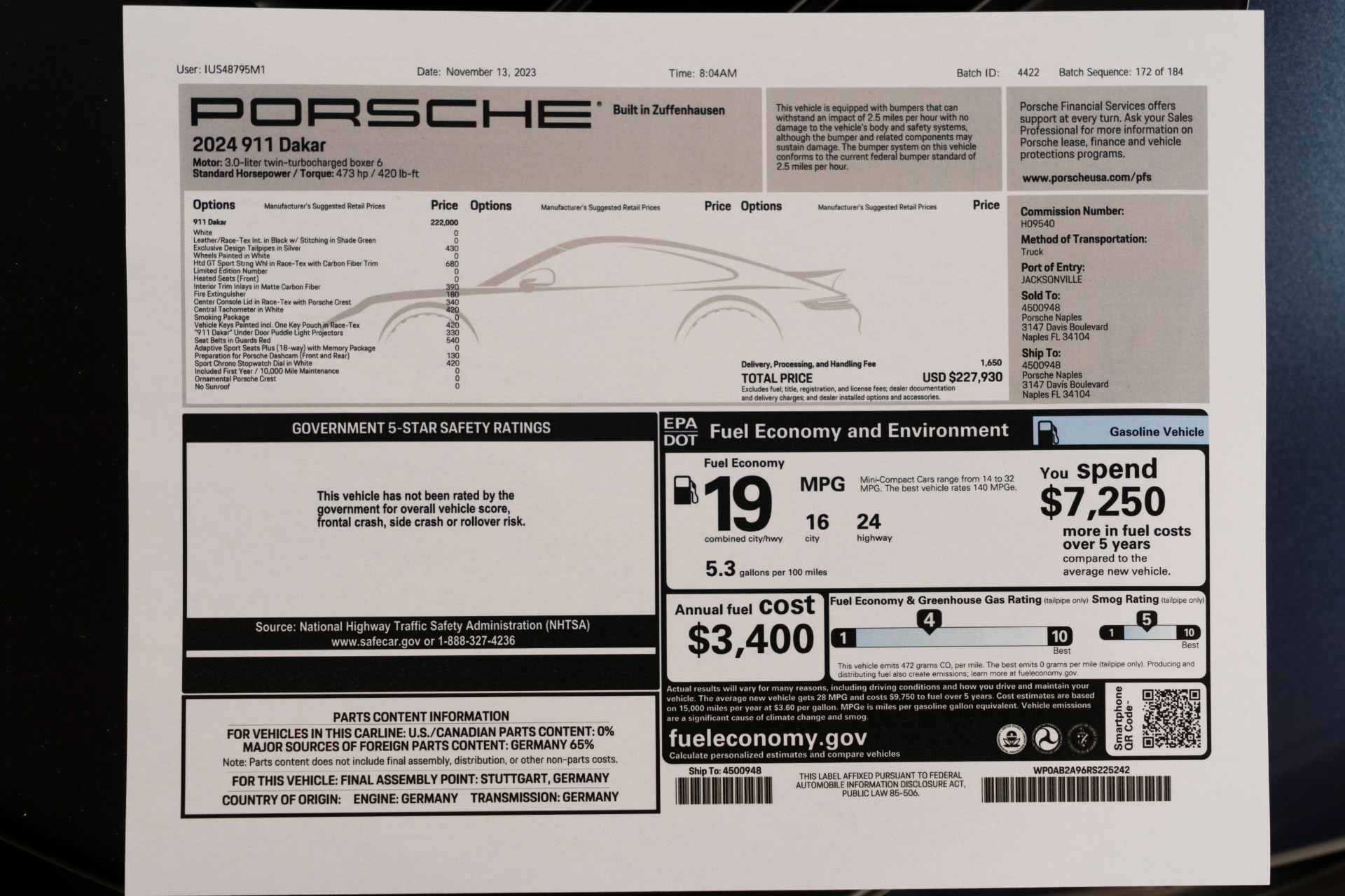 Used-2024-Porsche-911-Dakar